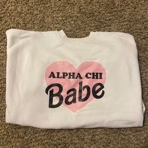 Alpha Chi Babe Sweatshirt Crewneck